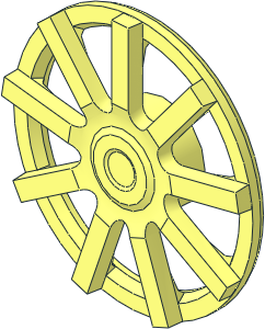 Wheel Rim 11 x 24 Front with  9 Spokes