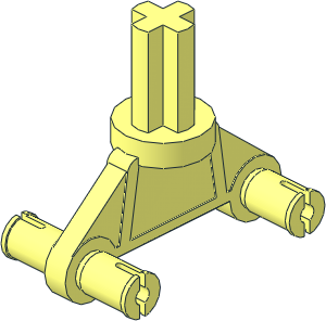 Technic Axle with  4 Wheel Pins