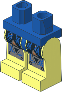 Minifig Hips and Legs with Insectoids Blue Circuitry Pattern