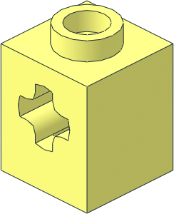Technic Brick  1 x  1 with Axlehole