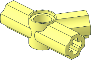 Technic Angle Connector 3-Way 60 Degree + 120 Degrees Y-Shaped