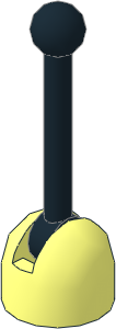 Hinge Control Stick Base with Black Control Stick