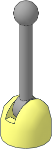 Hinge Control Stick Base with Light Bluish Grey Control Stick