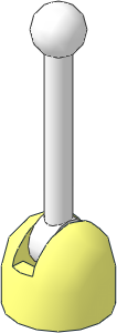 Hinge Control Stick Base with White Control Stick