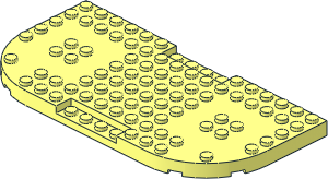 Plate  8 x 16 x  0.667 with Rounded Corners, Cutouts and Recessed Studs