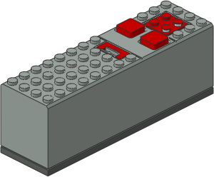 ~_Electric 9V Battery Box  4 x 14 x  4 Light Grey/Dark Grey/Red (Obsolete)
