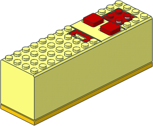 Electric 9V Battery Box  4 x 14 x  4 with Yellow Bottom