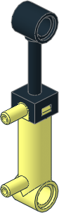 Technic Pneumatic Cylinder  1 x  1 with 2 Ports (Extended)