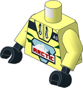 Minifig Torso with Arms and Hands with Arctic Parka "A2" Pattern