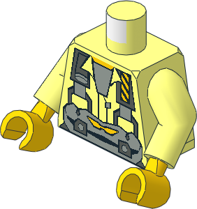 Minifig Torso with Arms and Hands with Rock Raiders Jet Pattern