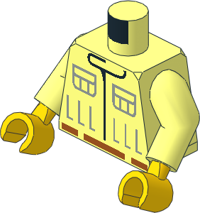 Minifig Torso with Arms and Hands with SW Rebel Mechanic Pattern
