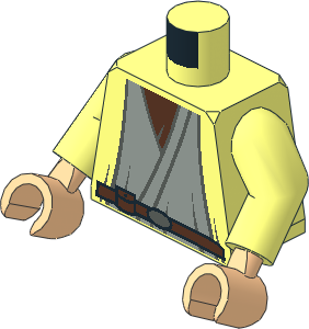 Minifig Torso with Arms and Hands with SW Moisture Farmer Pattern
