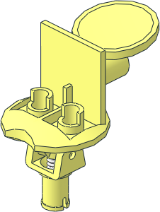 Minifig Stand with Spring and Hinge Pin