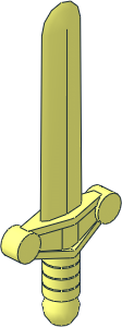 Minifig Sword Shortsword with Elaborate Hilt