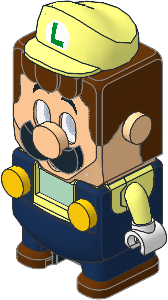 Electric Hub Luigi with Hat and Dark Blue Pants
