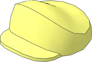 Figure Cap on Brick  2 x  2 with Arched Bill