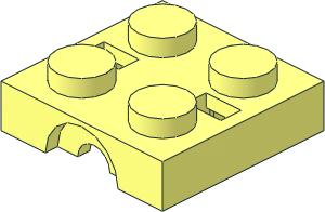 ~Brick  2 x  2 Arm Holder Upper Part without Hole