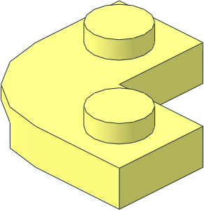 Plate  2 x  2 with Corner Round