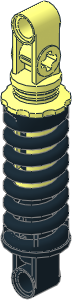 Technic Shock Absorber  9L Thick with Black Fake Spring (Extended)