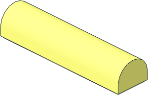 Brick  1 x  4 x  0.667 with Curved Top
