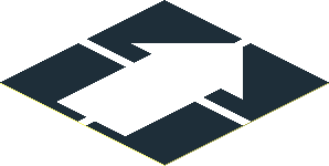 Sticker  1.9 x  1.9 with Arrow White over White Line on Black Background