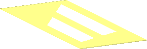 Sticker  1.2 x  3 Right Parallelogram with Two White Lines