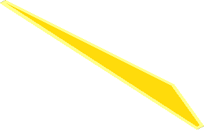Sticker  1.2 x  8 Triangle Yellow with Transparent Border Left
