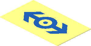Sticker  1.1 x  1.9 with Small Blue Train Logo