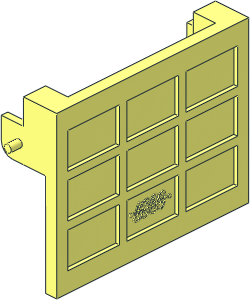 ~Garage Door with Rear Cross and Hinge Pins