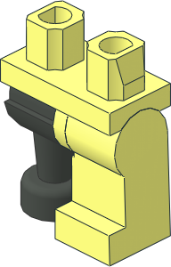 Minifig Hips and Legs with Pearl Dark Grey Wooden Leg Right Pattern