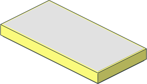 Tile  2 x  4 with Chrome Silver Mirror Sticker