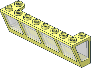 Window  2 x  8 x  2 Inverted Sloped Reinforced with Trans Clear Glass