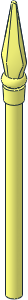 Minifig Pike / Spear Elaborate with Rubber Head