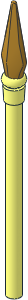 Minifig Pike / Spear Elaborate With Rubber Pearl Gold Head Pattern