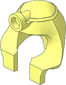 ~Minifig Headdress Nemes Type 2 (Obsolete)
