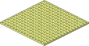 Plate 16 x 16 with Underside Ribs