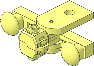 Train Buffer Beam with Open Buffer Bottom with Sealed Magnet (Type 2) (Complete)