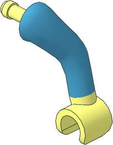 Figure Friends Male Left Arm with Dark Azure Sleeve Pattern
