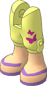 Figure Friends Legs with Cropped Trousers with Dark Pink Butterfly, Light Nougat Legs and Medium Lavender Sandals Pattern