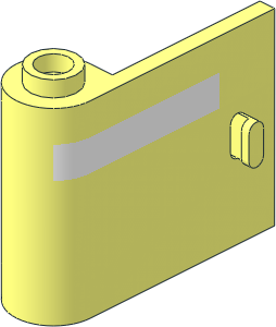 Door  1 x  3 x  2 Left with Hollow Hinge with Horizontal White Line Pattern