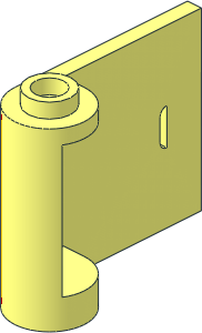 Door  1 x  3 x  2 Right with Hollow Hinge with Yellow Flames with Red Border Pattern