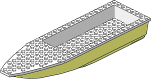 Boat Hull Floating 28 x  8 with White Deck