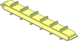 Conveyor Belt  4 x 16 with 14 Treads (Formed)