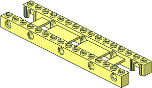 Brick  4 x 16 with Holes for Conveyor Belt