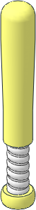 Minifig Baseball Bat with White Grip Pattern