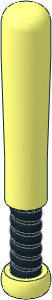 Minifig Baseball Bat with Black Grip Pattern