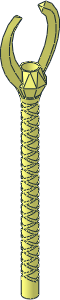 Minifig Pharaoh's Staff with Forked End