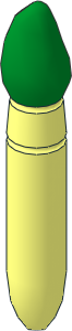 Minifig Paint Brush with Full Green Tip Pattern