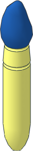 Minifig Paint Brush with Full Blue Tip Pattern