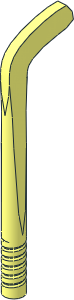 Minifig Hockey Stick with  1.1 L Bar